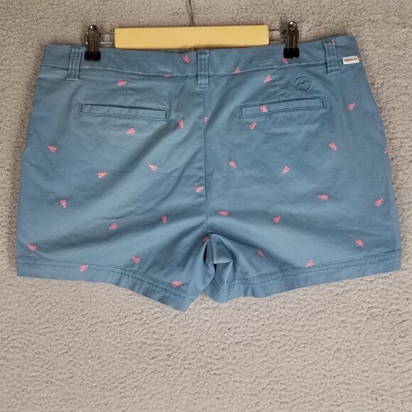 Lot Magellan Chino Shorts Women's 14 Lobsters & Texas Flag 4" Casual Summer Blue - Picture 3 of 16